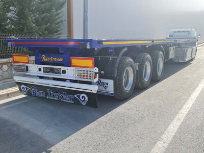 double tires flatbed semi trailer 